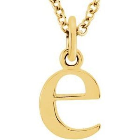 Kazi Luxury 14K Yellow Gold Lowercase Initial e 16